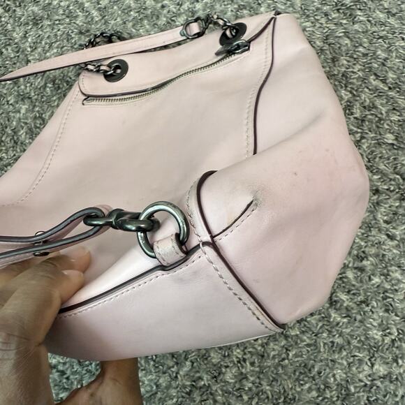 Coach Parker Pink Leather Backpack Turn Lock READ - Picture 5 of 16